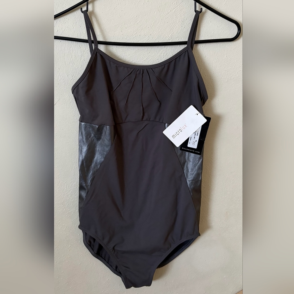 Smoke Gray Microlux Leotard Womans Med